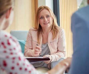 Photo of a sex therapist counselling a client